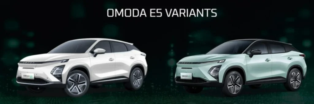 perbandingan mobil listrik varian omoda e5 dari chery